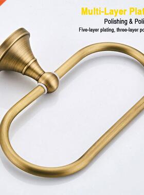 ntique Towel Ring Brss Wll Mounted Ellipse Kithen Wshroo