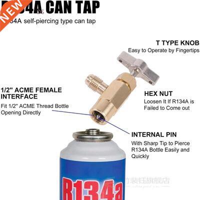 AC Charge Hose with Gauge for R134A R12 R22, Car HVAC Refrig