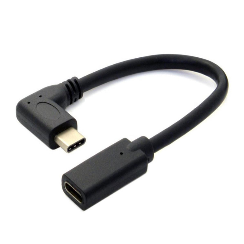 90 Degree Right Angled USB-C USB 3.1 Type C Male To Female E