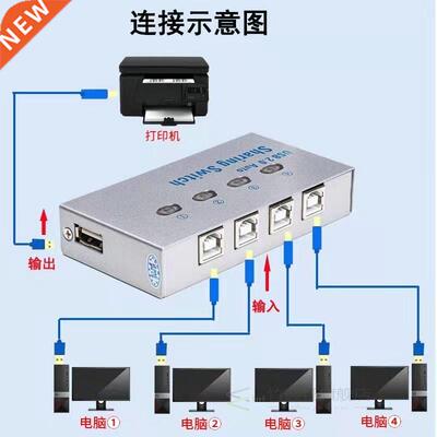 2 ports hub usb 2.0 auto sharing switch with cd for printer