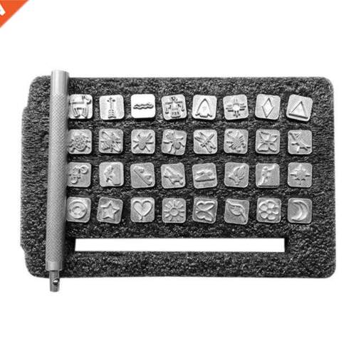 32pcs Leather Printing Punch Tools Handmade  Embossing Ca