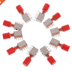 10pcs 6 Pins Self-locking Key Power Switches PS-22F03 Right