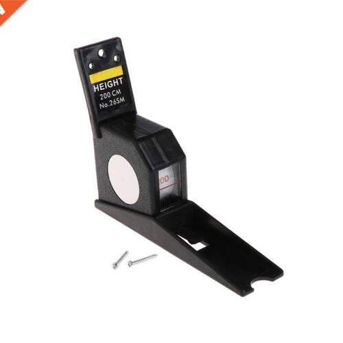 1Pc 200cm Stadiometer Black Wall Mounted Height Meter Growth
