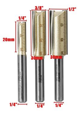 Upgre 1/4 Inch Shank 2 Flute Straight Router Bit CNC Carbi