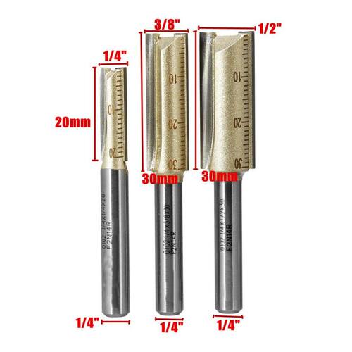 Upgre 1/4 Inch Shank 2 Flute Straight Router Bit CNC Carbi