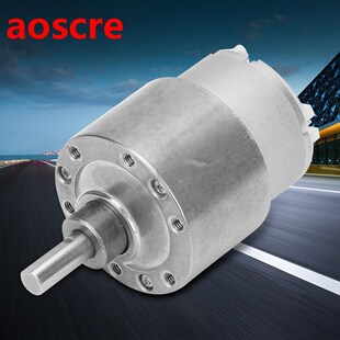 12V Electric Brush DC Motor 37mm Diameter Gearbox Eccentric