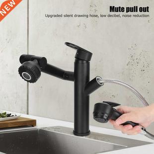 G1/2 Copper Pull Out Faucet Basin Hot Cold Water Mixing Tap