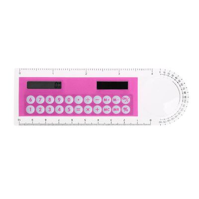 10cm Ruler Mini Digital Calculator 2 in 1 Kid Stationery Sch
