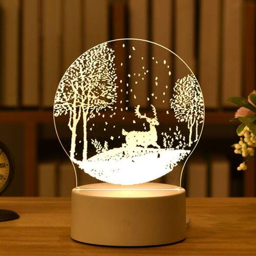 Christmas Decorations for Home Tree Elk Christmas 3D Acrylic
