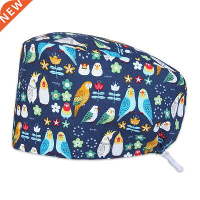 Scrub Caps New Design Parrot Printing Nurse Veterinary Unis