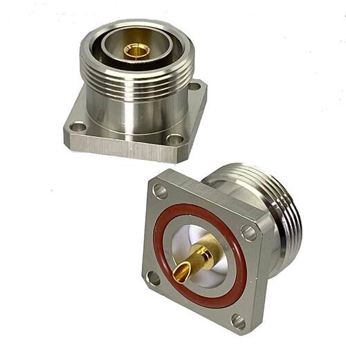1Pcs Connector 7/16 L29 DIN Female Jack 4-Holes Flange Solde