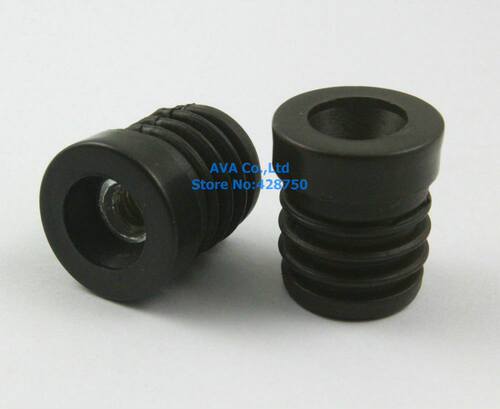 20 Pieces M6 Thread Nut 19mm Round Plastic Insert Cap Tube
