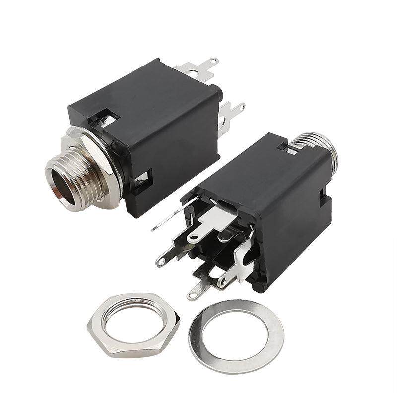PJ-612A 6.35mm Audio Headphone Jack 1/4 inch 5 Pin Audio Mic图片