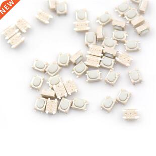 50PCS SMD 4Pin 3*4*2.5mm White Tactile Tact Push Button Micr