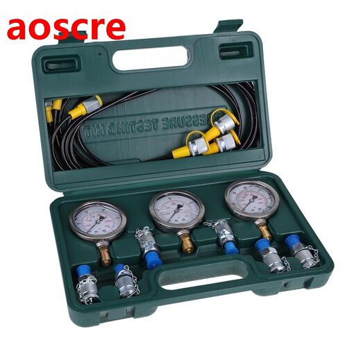 Excavator Hydraulic Pressure Tester NPT1/4-18 Test Kit with