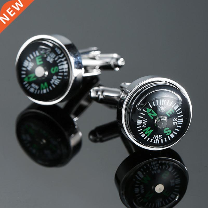 High quality brand new fashion blue compass Cufflinks for me
