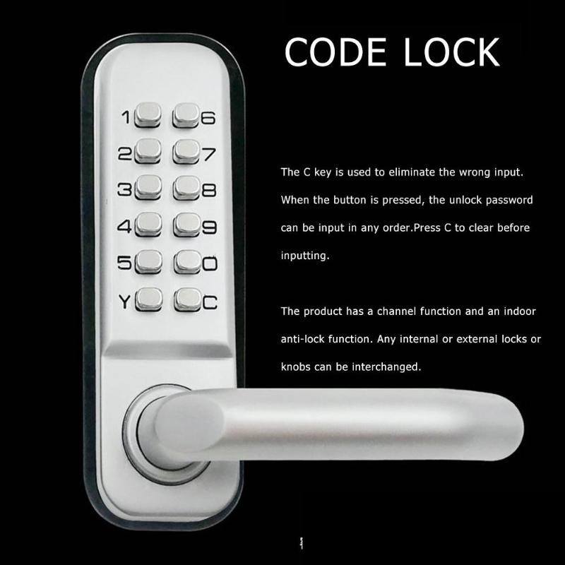 Mechanical Push Button Keypad Door Lock password with normal