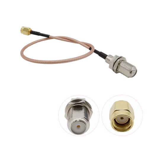 F Female Bulkhead to RP SMA Male Antenna Connector RG316 Coa