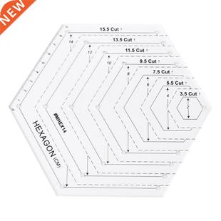 Hexagon Quilting Ruler Patchwork Plastic Template DIY Sewing
