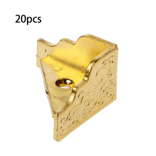 20PCS Gold Jewelry Box Wood Case Decorative Feet Leg Corner