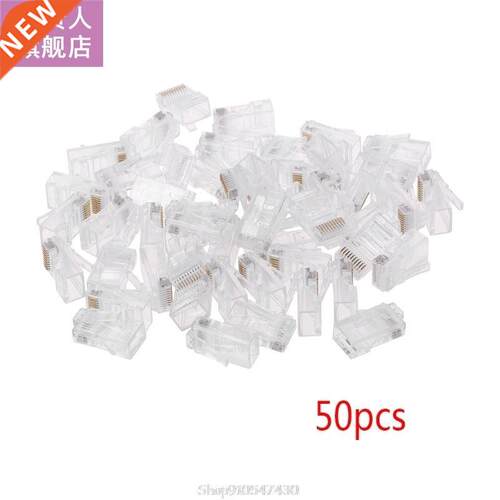 50 Pcs/Pack Stranded 10P10C Network Cable Connector RJ48 Cry