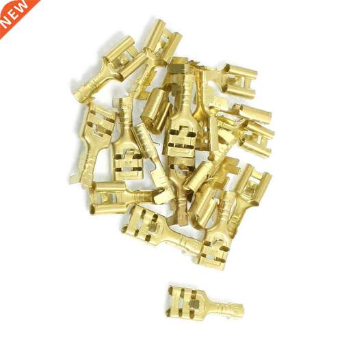 10x Brass 6.3 mm Connectors Female Spade Cable Terminals, 20