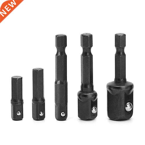 5 Pcs Socket Bit Adapter Drill Nut Driver 1/4