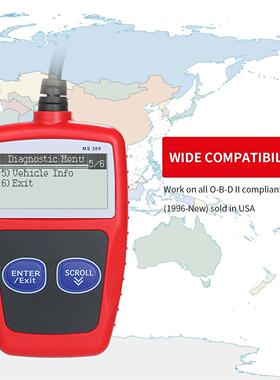 MS309 Universal O-B-D2 Scanner Automotive Engine Fault Reade