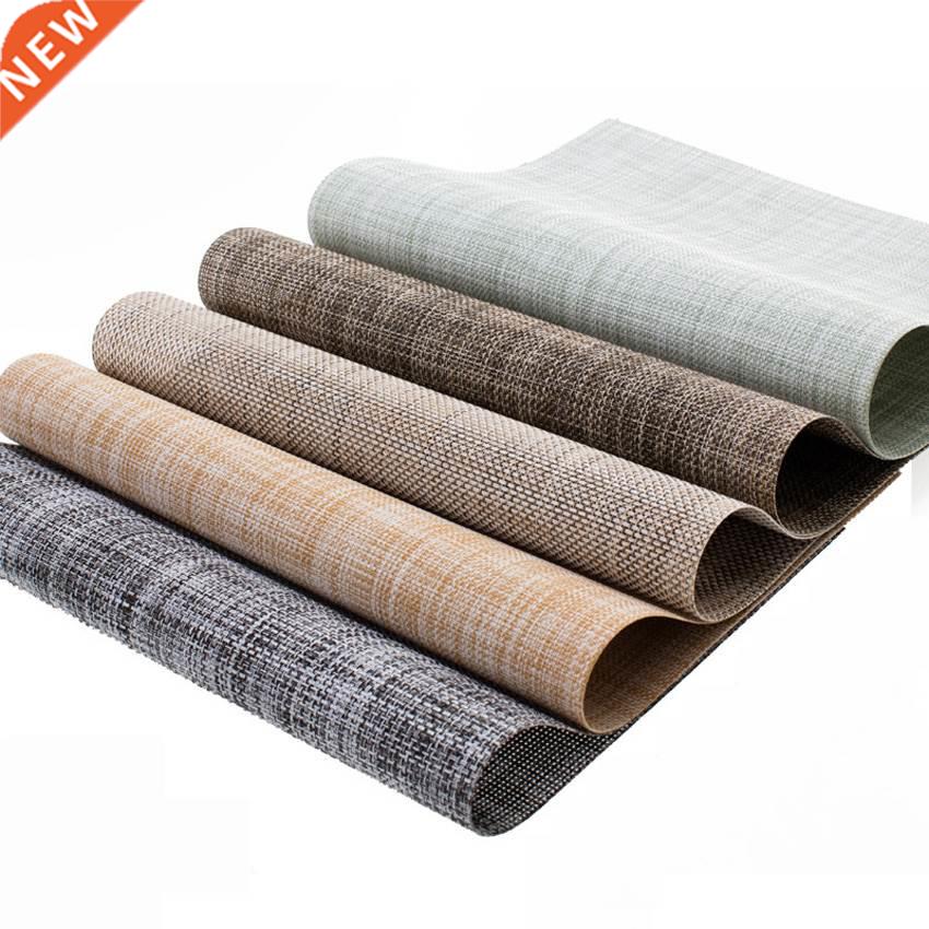 2/4/6Pcs Placemats PVC Dining Table Mat Weave Disc Pads Bowl