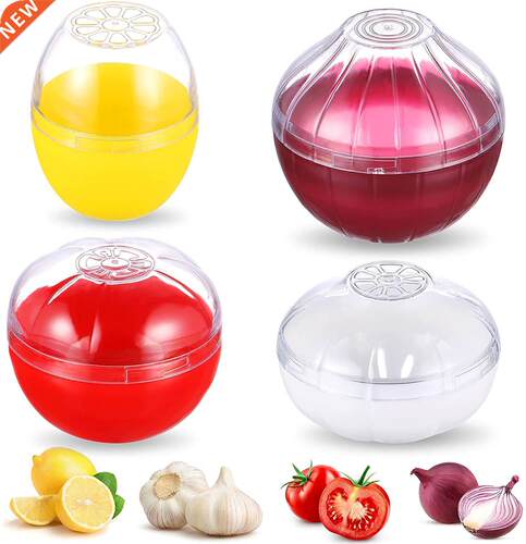 Reusable Food Saver Box Tomato Garlic Onion Lemon Keeper Ref