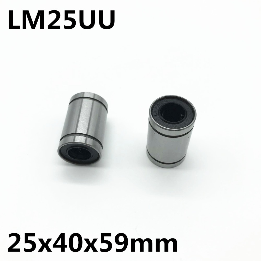 2pcs LM25UU ball bearing inner diameter 25x40x59mm guide lin