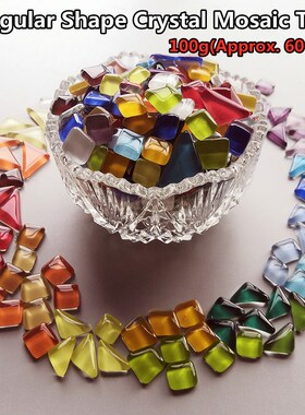 100g(approx. 60-70pcs) Colorful Crystal Mosaic Tiles Irregul