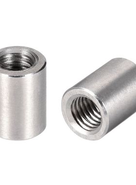 Round Connector Nuts, M8x15mm Sleeve Rod bar Stud Nut Stainl