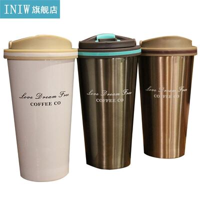 500ml Stainless Steel Coffee Mugs with Lid New Fashion Therm