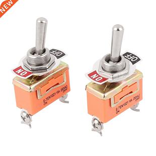 AC 250V 15A SPST ON-OFF 2 Pin Latching Miniature Switch 2Pcs