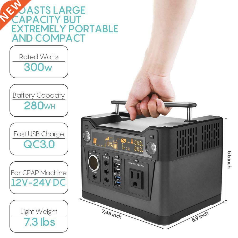 Portable Solar Generator Peak 300W output Power Station AC