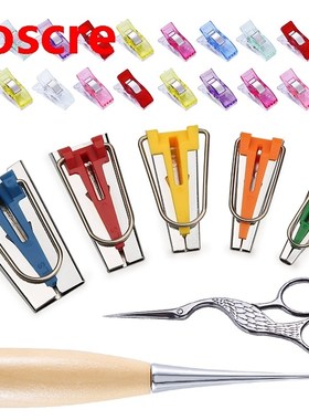 27 PCS Sewing Clips Bias Tape Makers Sewing Awl Tailor Scis