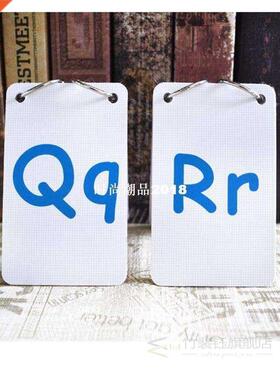 26 Letters English Phonics Pocket Cards Kids Montessori Lear