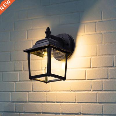 Retro E27 Wall Lamp Outdoor Waterproof Corridor Pathway Glas