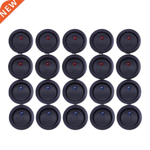 20 Pcs 12V 20A Amps On/Off/ 3 Position Terminal Round Rocker