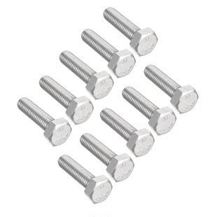 M8 Thread 30mm 304 Stainless Steel Hex Screws Bolts 10pcs