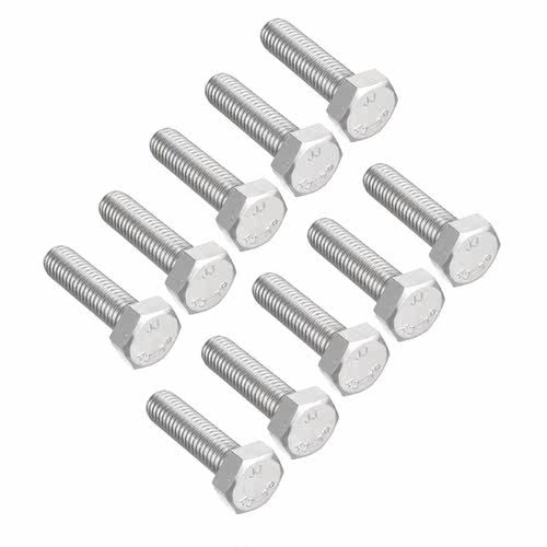 M8 Thread 30mm 304 Stainless Steel Hex Screws Bolts 10pcs