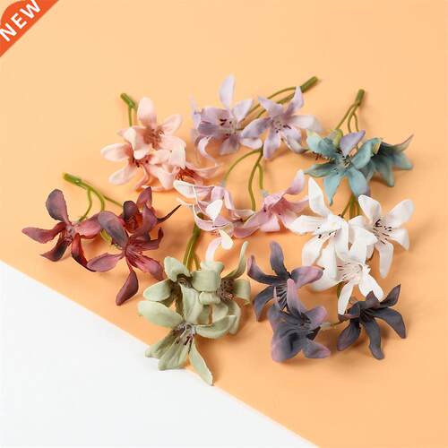 10/20Pcs Artificial Silk Flowers Head Gradient Orchid Magnol