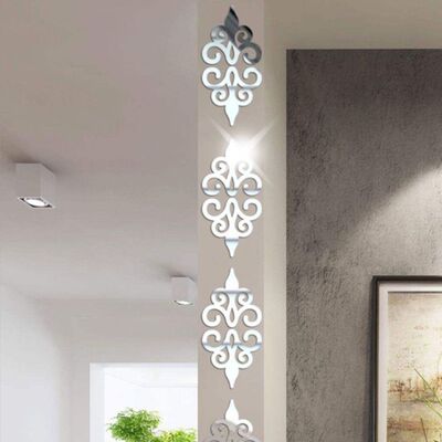 10pcs Self-adhesive Tiles 3D Mirror Wall Stickers Wall Decal