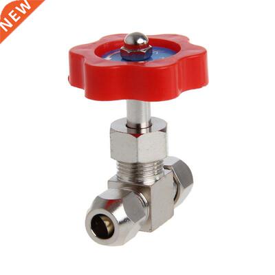 Durable Tube Nickel-Plated Brass Plug Needle Valve OD 6mm/8m