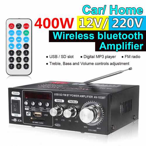 Audew 400W bluetooth Audio Stereo Digital Amplifier HIFI US