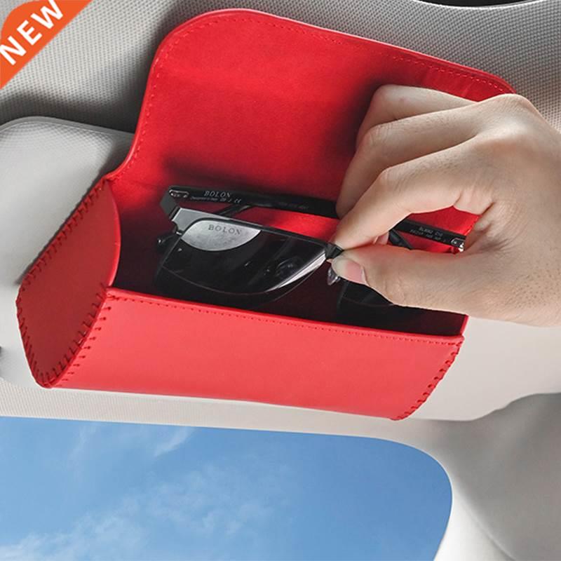 Car Visor Sunglasses Case Clip Hanger Magnetic Fastener Sung图片