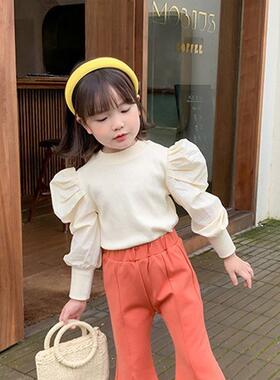 2022 Spring New Arrival Girls Long Sleeve Cotton Tops Kids P