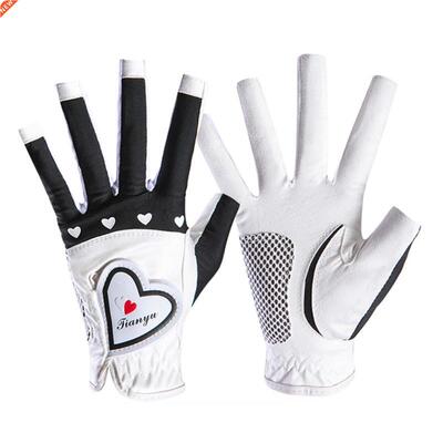 1Pair Women Golf Gloves Fingerless Soft Sport Gloves Ladies