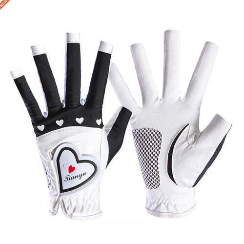 1Pair Women Golf Gloves Fingerless Soft Sport Gloves Ladies